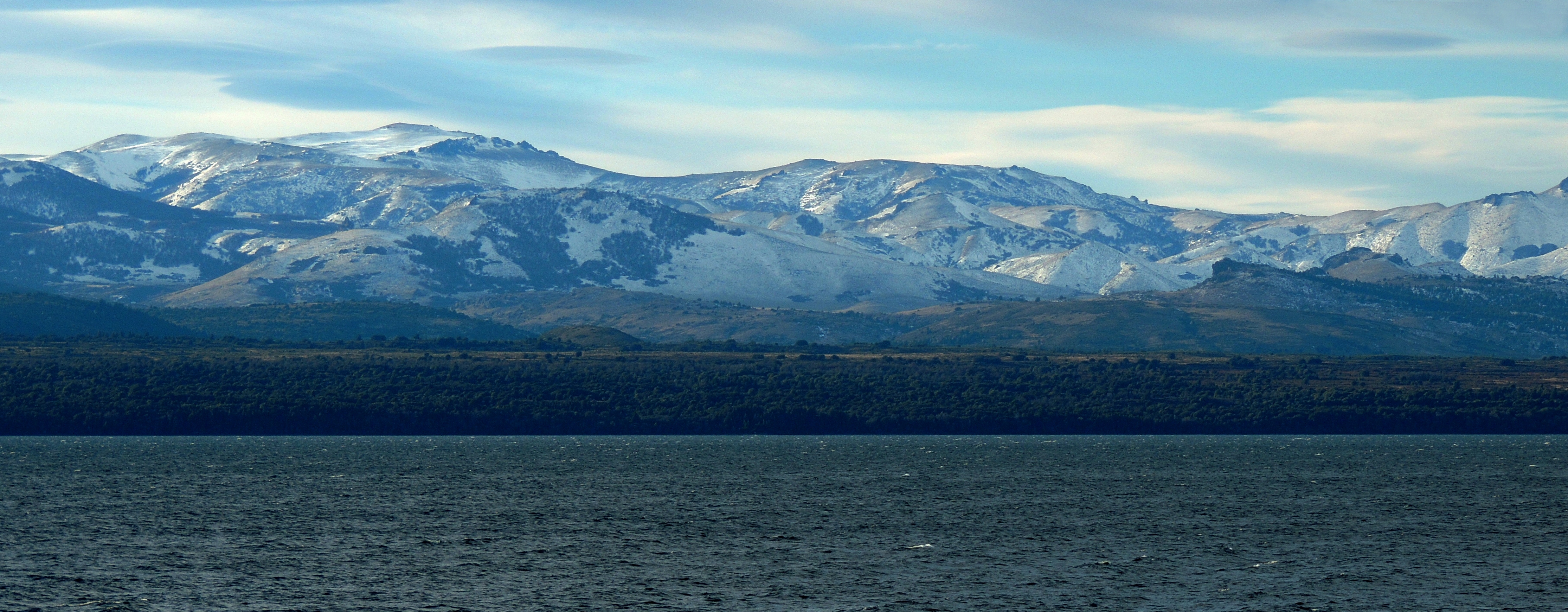 A panoramic view across Lake Nahuel Huapi