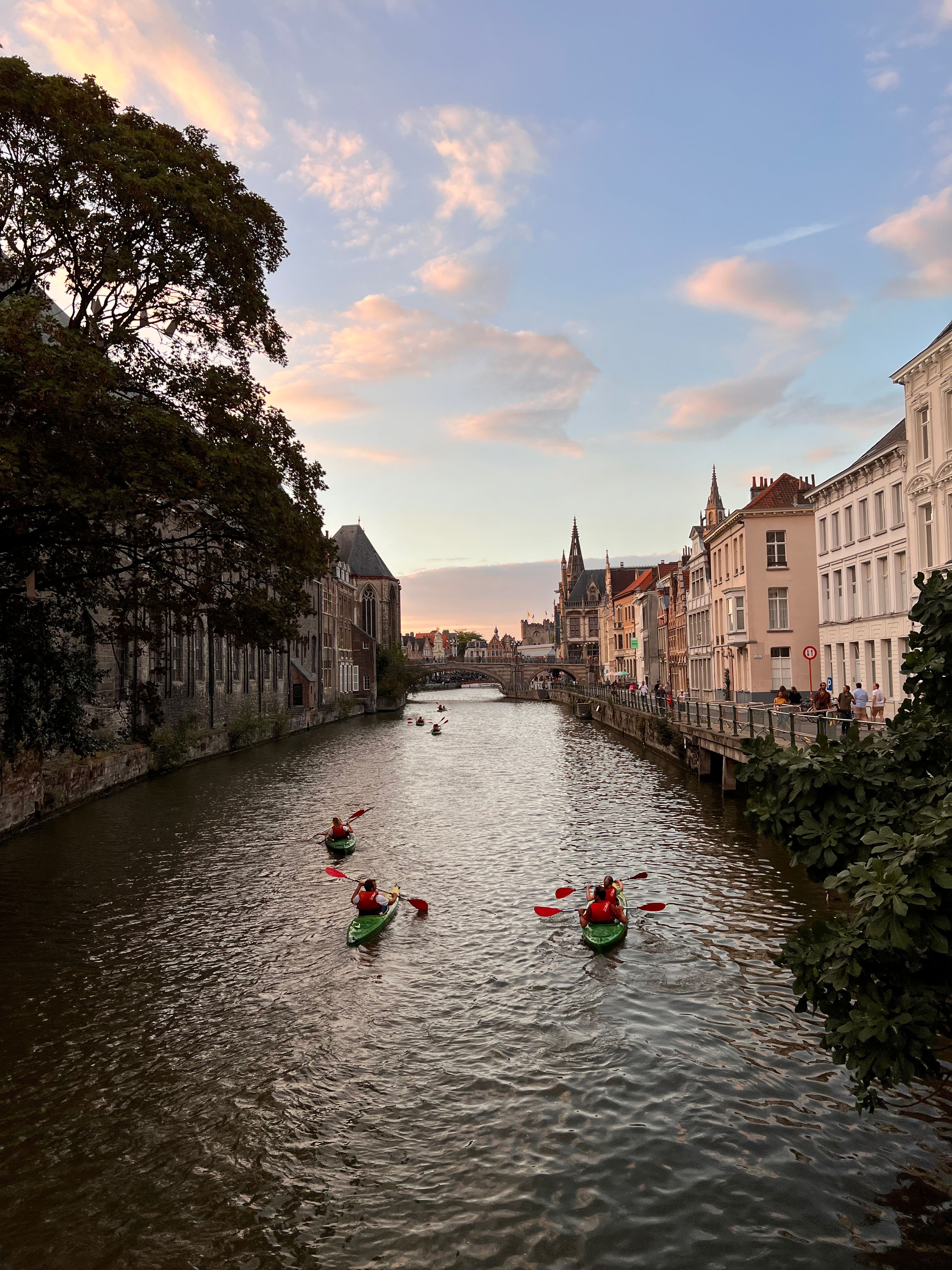 Kayaking through Ghent’s historic canals
