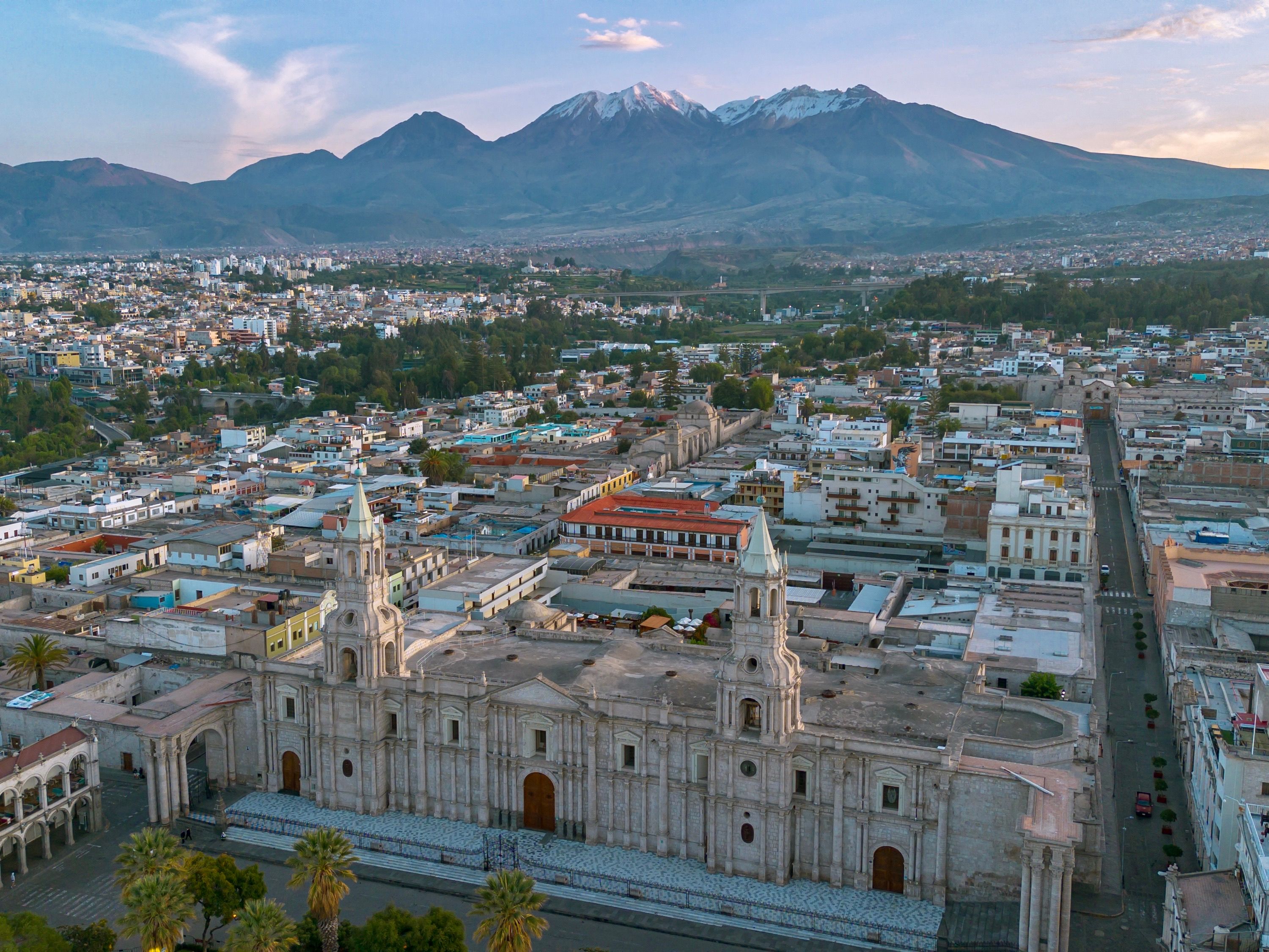 Arequipa historic center and mountains