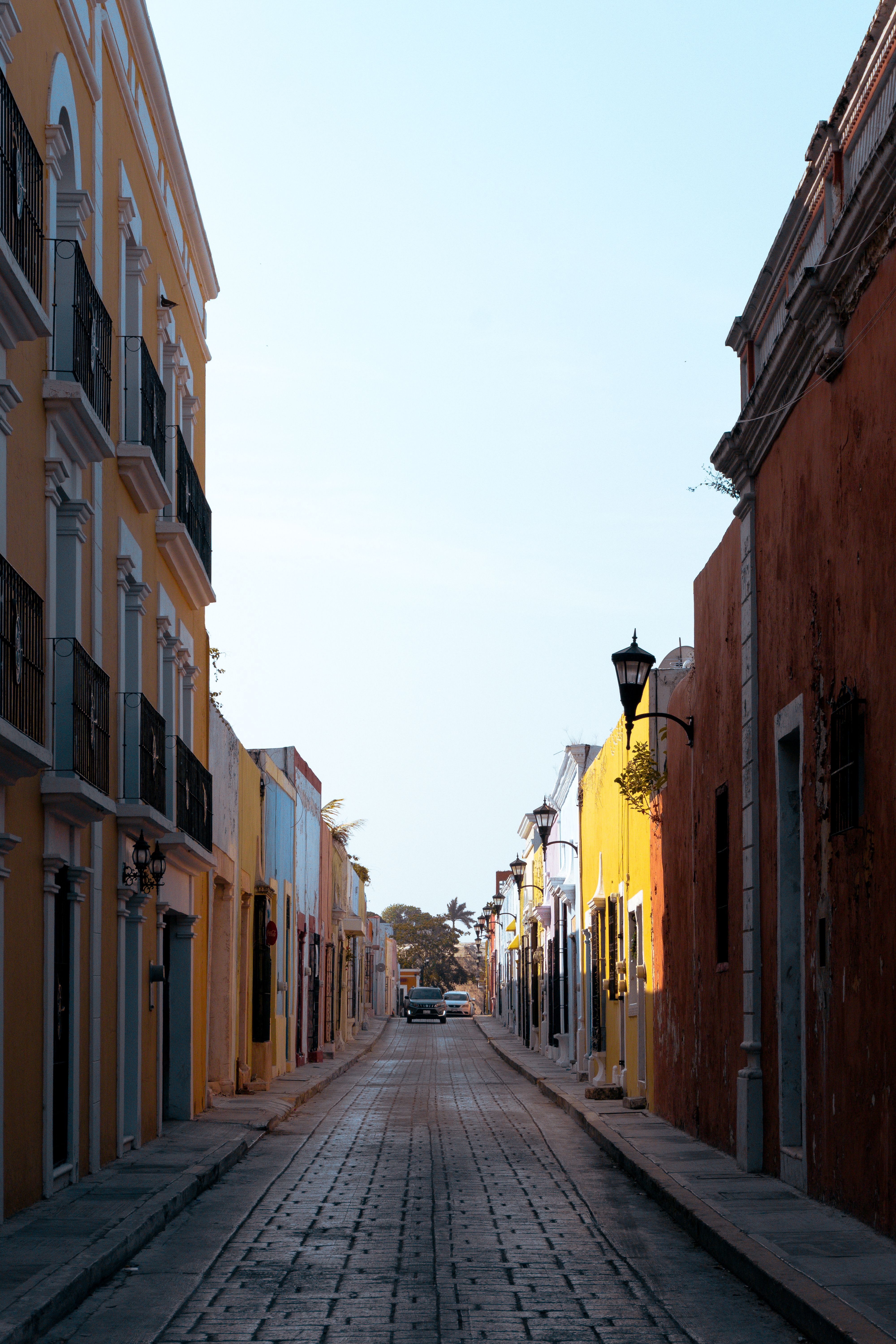 Colorful colonial street in Campeche