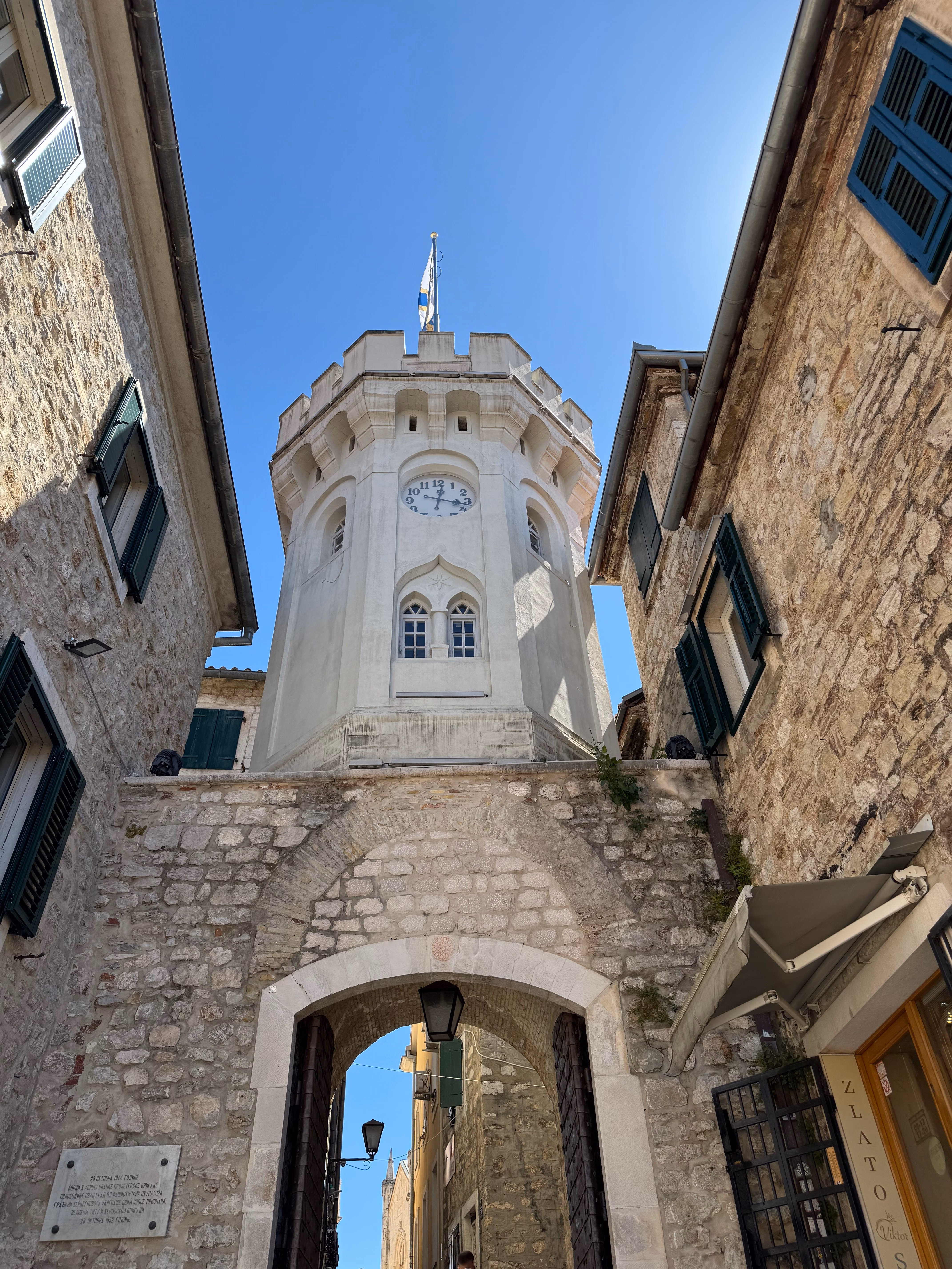Clock tower in Herceg Novi old town