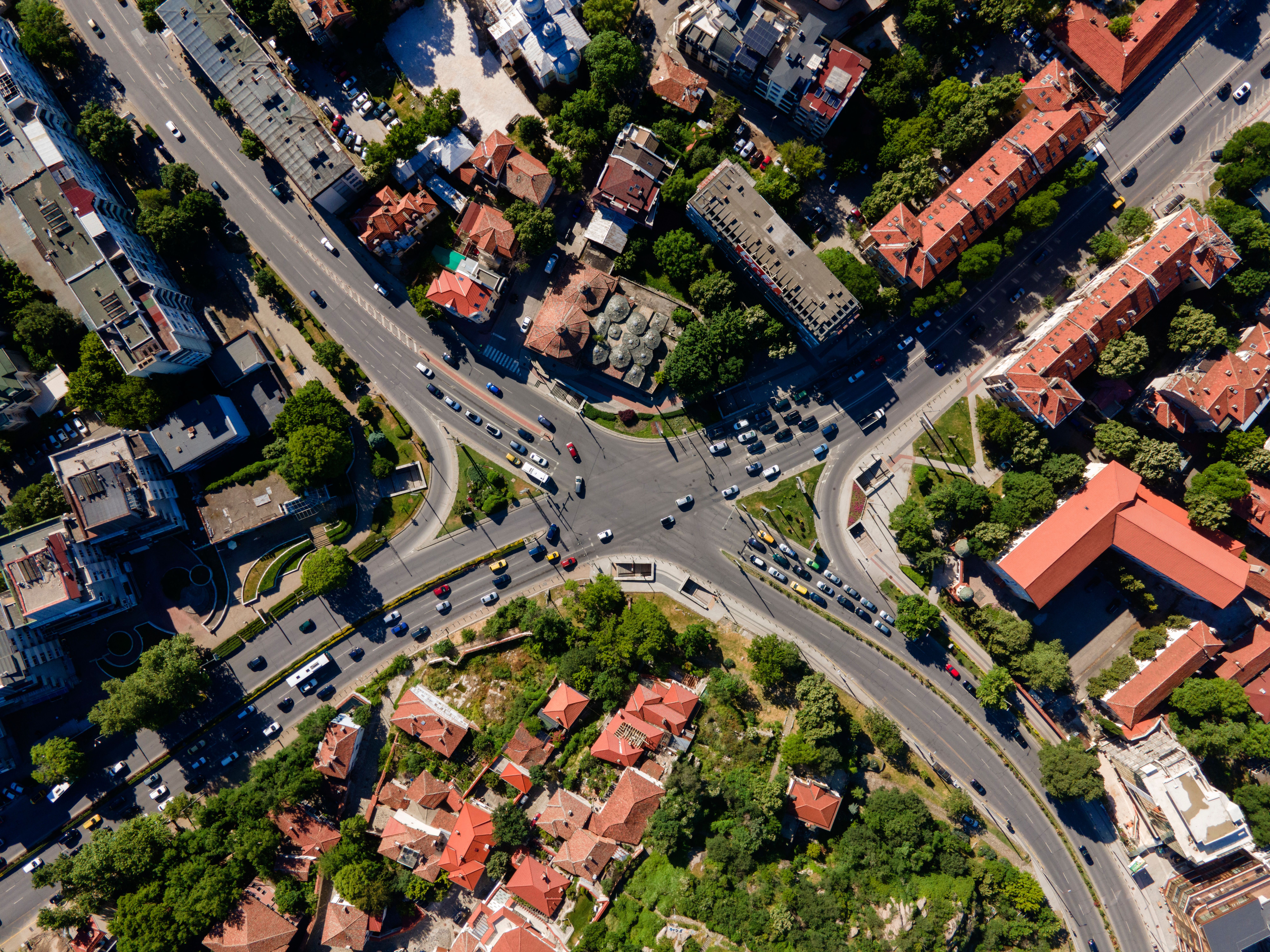 Aerial view of Plovdiv
