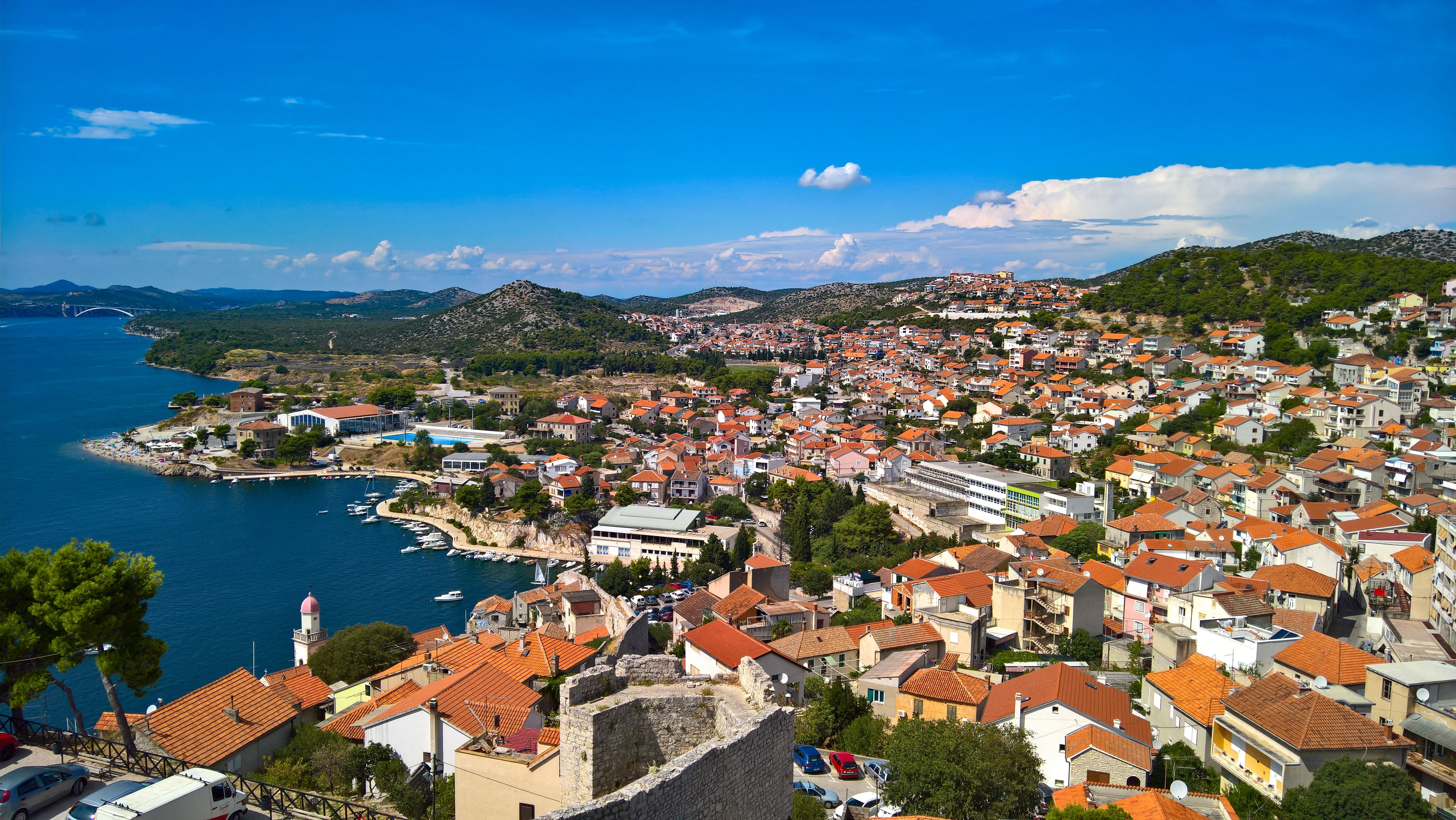 Panoramic Šibenik coastline