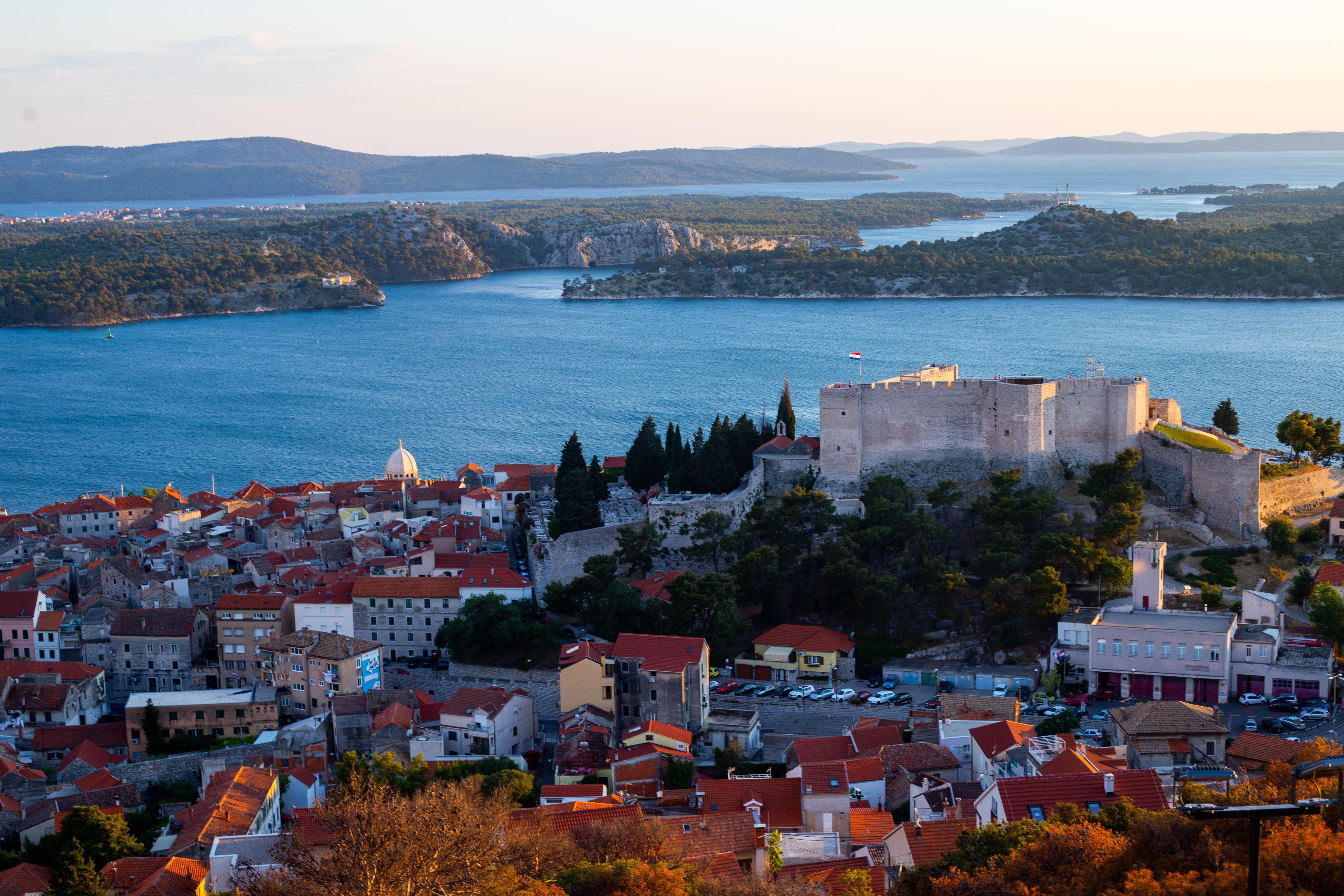 Šibenik old town and Adriatic setting